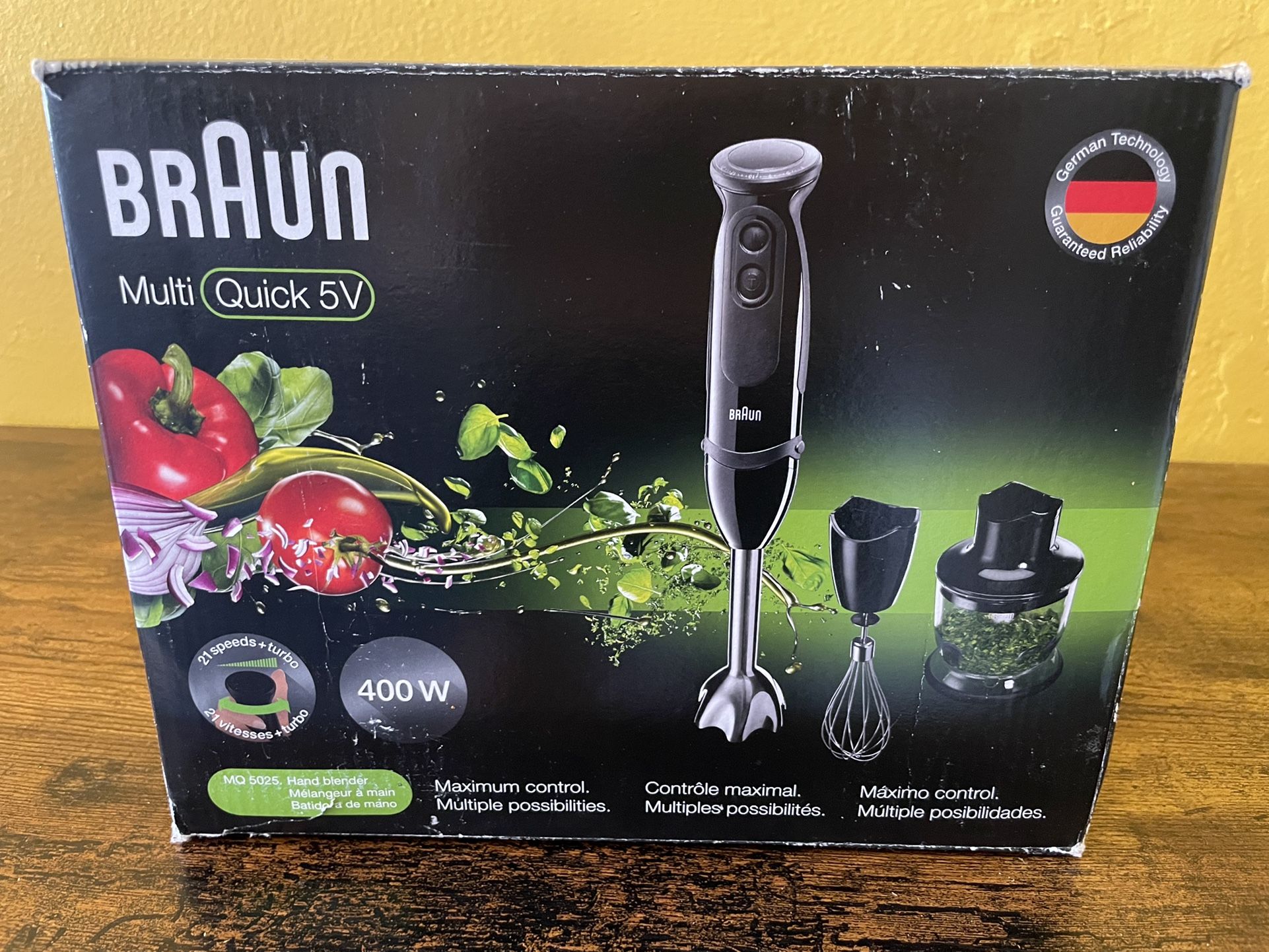 Braun MQ5025 Hand Blender Multiquick Vario, MQ5025, Black