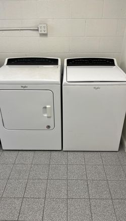 Whirlpool Cabrio Washer & Dryer Set – Top Load, Wrinkle Shield, White