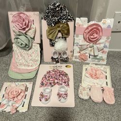 Brand New Baby Girl Accessories & Headwrap Sets