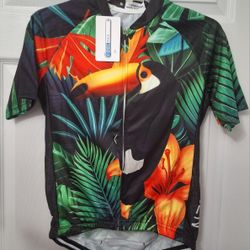 Cyhaen Coolmax Cycle Jersey, New With Tags, short sleeves,  Size Small, Multi Colors