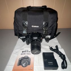 Canon EOS Rebel 2Ti Camera w/ EFS 18-55mm Lens, Carry Case, Charger & Manual
