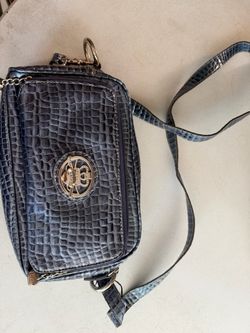 Kathy Van Zeeland Blue Crossbody Bag