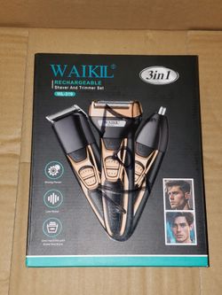 Waikil 3-in-1 Rechargeable Shaver and Trimmer Set
