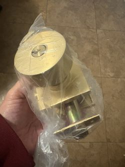 Brand New Emtek Keyed Hardware Set Satin brass Finish 