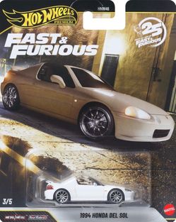 2026 Mattel Hot Wheels 🛞 Premium Fast & Furious 1994 Honda Del Sol 1/64 Scale Model, Metal-Metal, with Real/Riders. New. Color:White.
