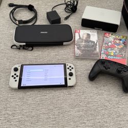 Nintendo OLED White - Full Setup