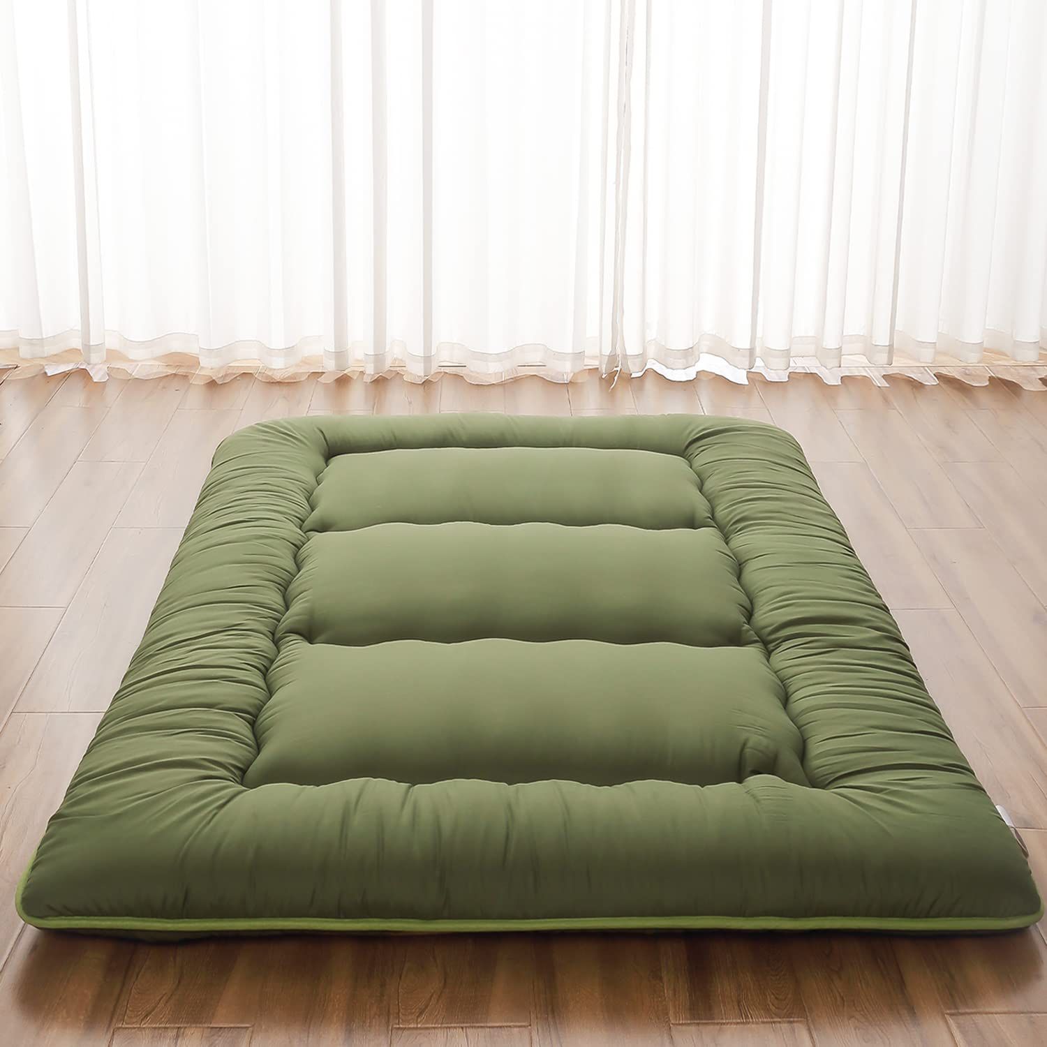 TWIN XL Japanese Floor Mattress, Futon Mattress With Portable Storage Bag And Washable Cover,