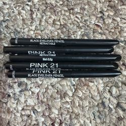 Pink 21 Black Eyeliner Retractable 
