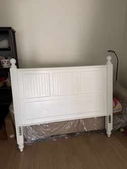 Full Size White Solid Wood Bedframe