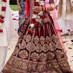 Indian Wedding Lengha With Double Chuni. Size S/8