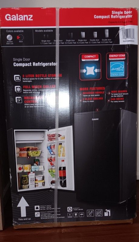 Galanz 3.3cf Single Door Mini Fridge