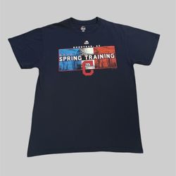 Cleveland Indians spring training Goodyear Arizona majestic navy blue vintage 2000’s T shirt  Size Medium 