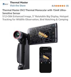 Thermal Master DV2 thermal monocular with 15mk untra sensitive sensor, tracks birds, wildlife