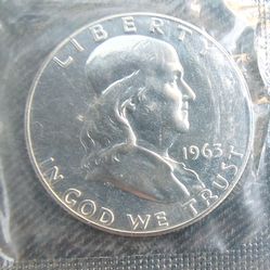 1963 Half Dollar With Full Bell Lines (FBL) & 1963 Roosevelt Dime