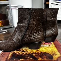 Size 7.5 Los Altos Men's Ostrich Leg Ankle Boot 630507