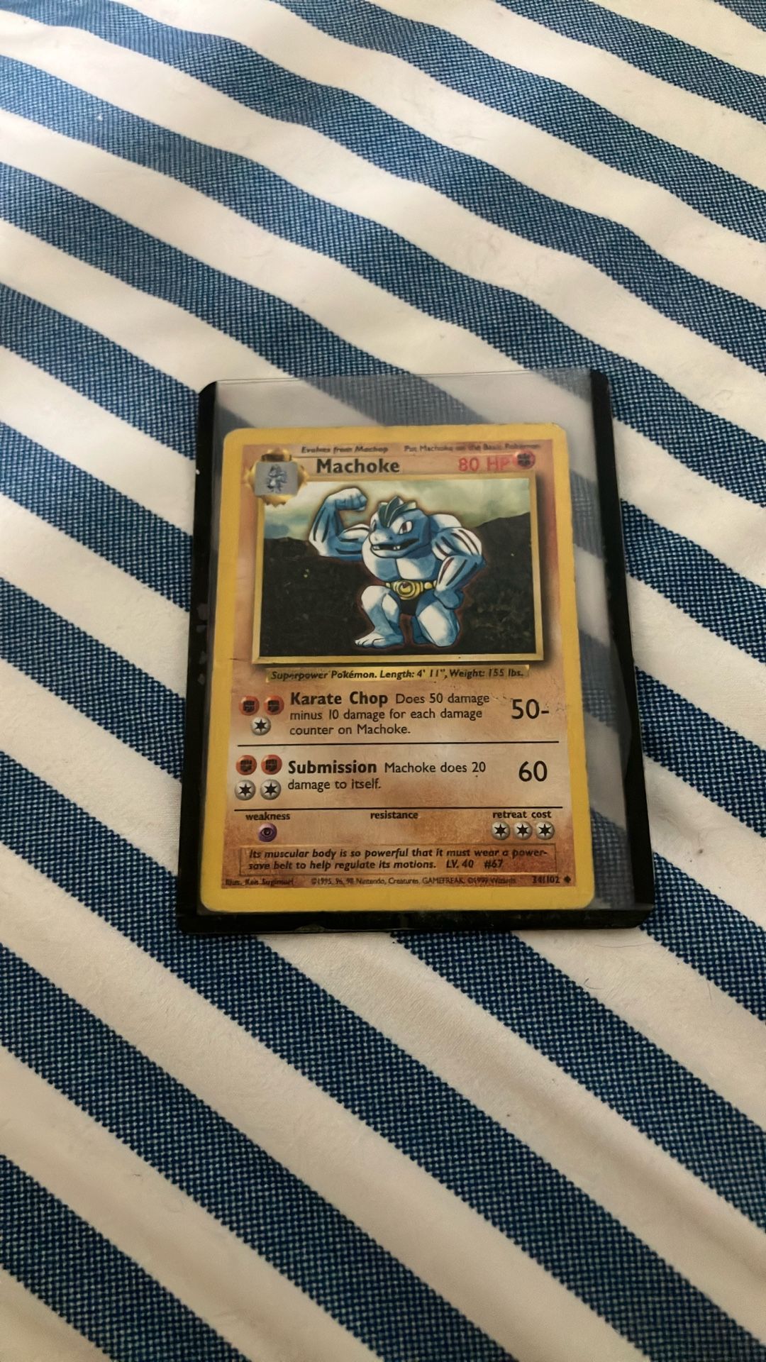 pokemon card machoke 1995