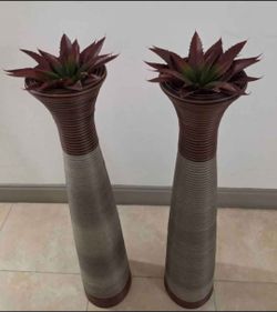 *** CLEARANCE *** 40" Floor Vases with Red Agave Head Pieces ($20 EACH) @ Lasting Creations