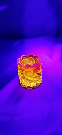 Beautiful Vintage Kanawha Amberina Glass Toothpick Holder