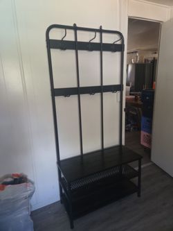 Coat and shoe rack