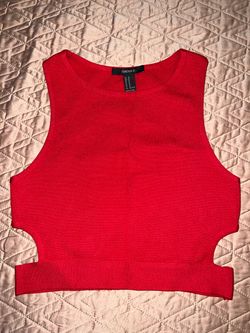 Red crop top