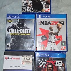 Sony Playstation PS4 games used all 5 for $20