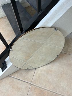 Vintage 18” Round Mirror