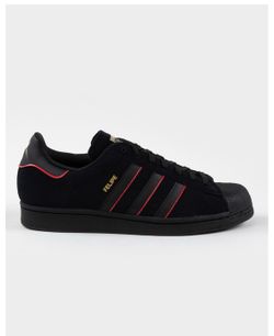 adidas Superstar ADV Felipe Gustavo JR7831 Core Black/Scarlet Suede Mens size 6