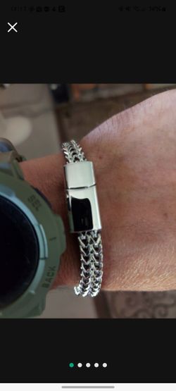 Stainless Steel Bracelet 8.5" Franco Style Chain 