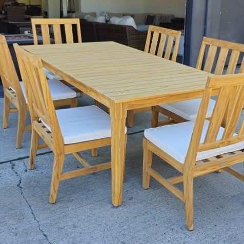 New Teak Outdoor Dining Table Patio Furniture Set