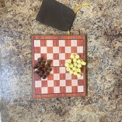 Miniature Wooden Chess Board