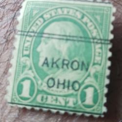 Rear One Cent Stamp