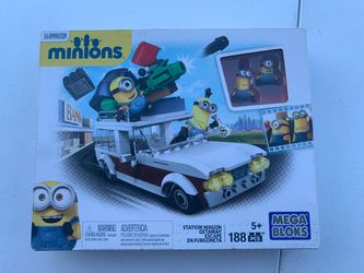 Mega Bloks Minions Station Wagon Getaway Escape 188 Pcs brand new pick up coral springs 33071
