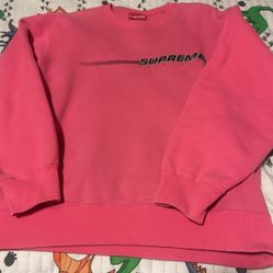 Pink Supreme Hoodie Size Medium 