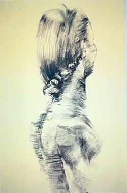 “Figure study” Original Drawing by BWallerstein, MFA