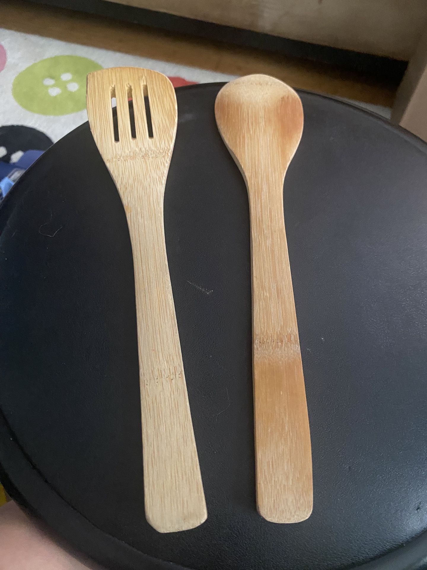 Wooden Spoon And Slotted Spoon