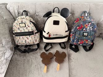 Loungefly Disney Mini Backpack Lot of 2 and Mickey blue backpack