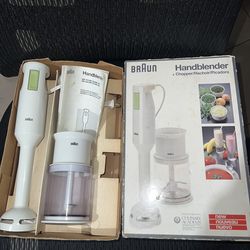 Vintage Braun Handblender + Chopper Model MR 360 With Original Box - Tested