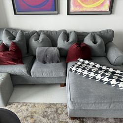 Comfy Couch - Grey With Pillows