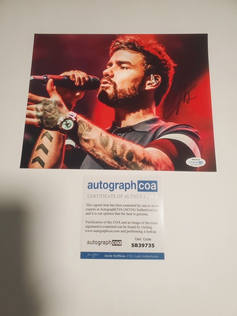 Liam Payne One Direction Signed 8x10 Photo with Autograph COA Pop Music ACOA 1D