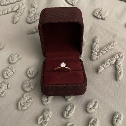 Diamond And Gold Band Engagement/Wedding Ring 