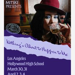Mitski Friday April 3rd Hollywood High School 