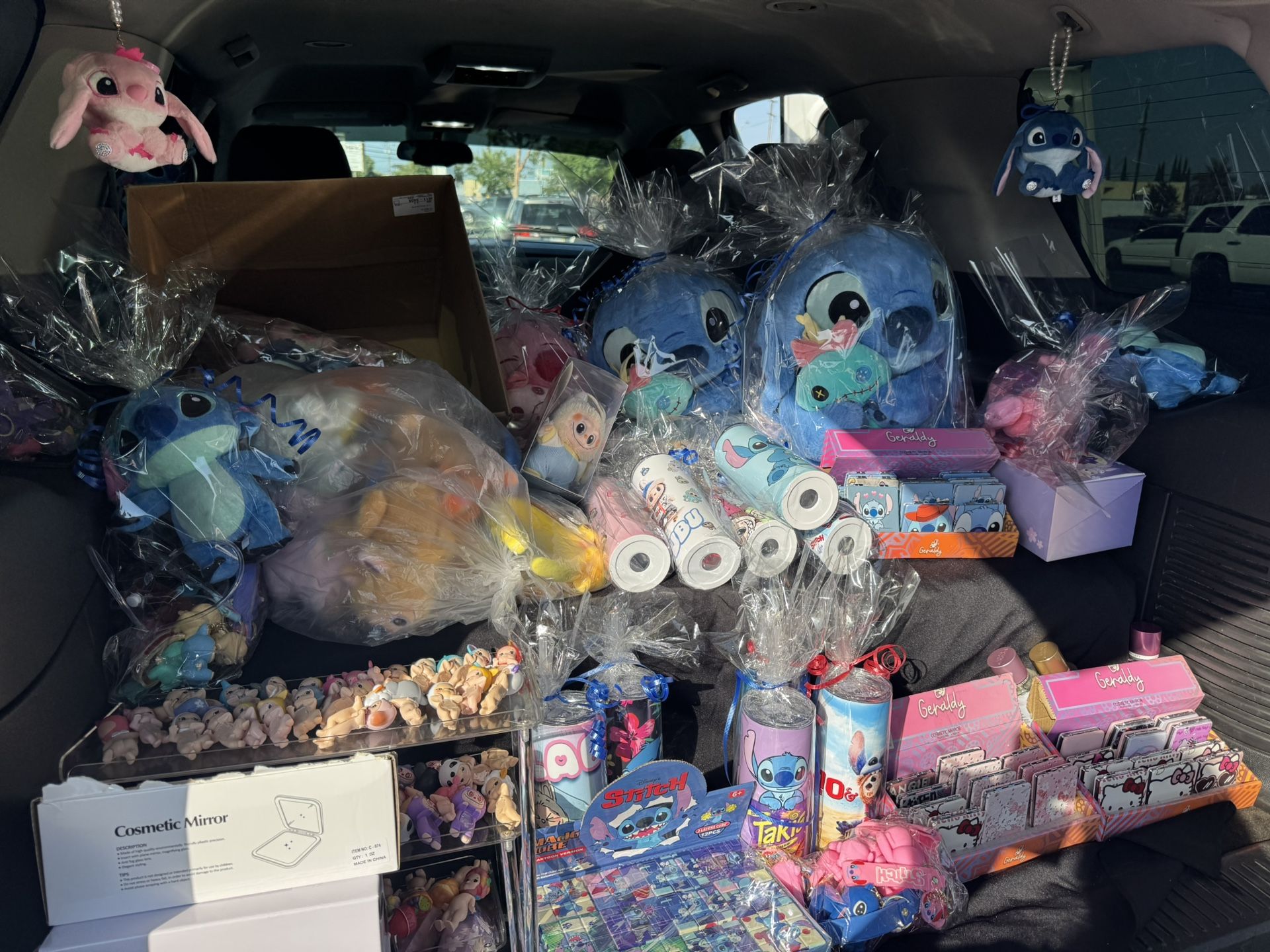 Stitch & Angel Bags Cups Keychains &more