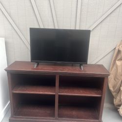 TV TABLE Solid Oak Wood 