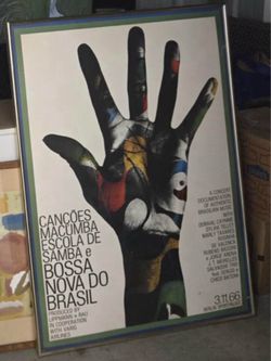 a 1966 original designed by Günther Kieser for the Bossa Nova do Brasil festival at the Berlin Sportpalast