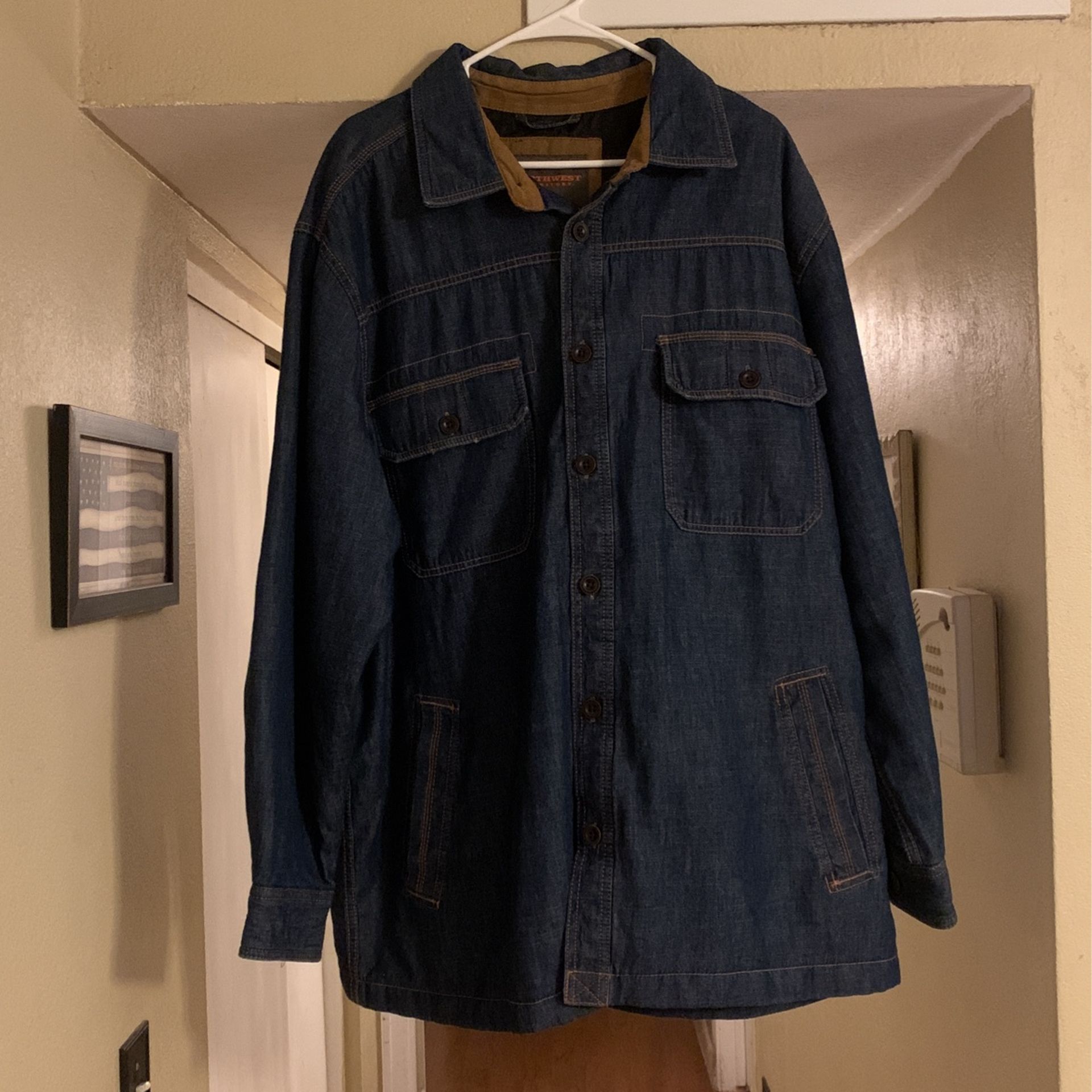 Denim Coat Jacket NEW XXL