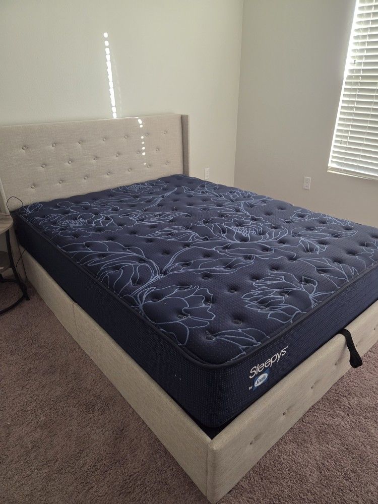 Queen bed frame + mattress included