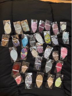 Assorted Women's Teardrop Leather Earrings Set