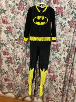 #253-Batgirl Onesie Pajamas Or Halloween Costume. Brand Name: Batgirl. Size Small.