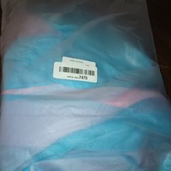 6FT Tutu Gender Reveal Tablecloth, Pink & Blue Tulle Table Skirts for Gender Reveal,