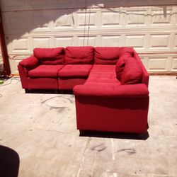 Like  New  Red Living Room Sectional Sofa